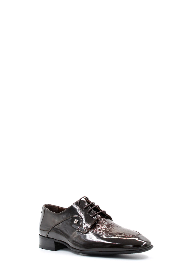 FST Genuine Leather Men's Classic Shoe 278MA2793 Brown Patent - Newton