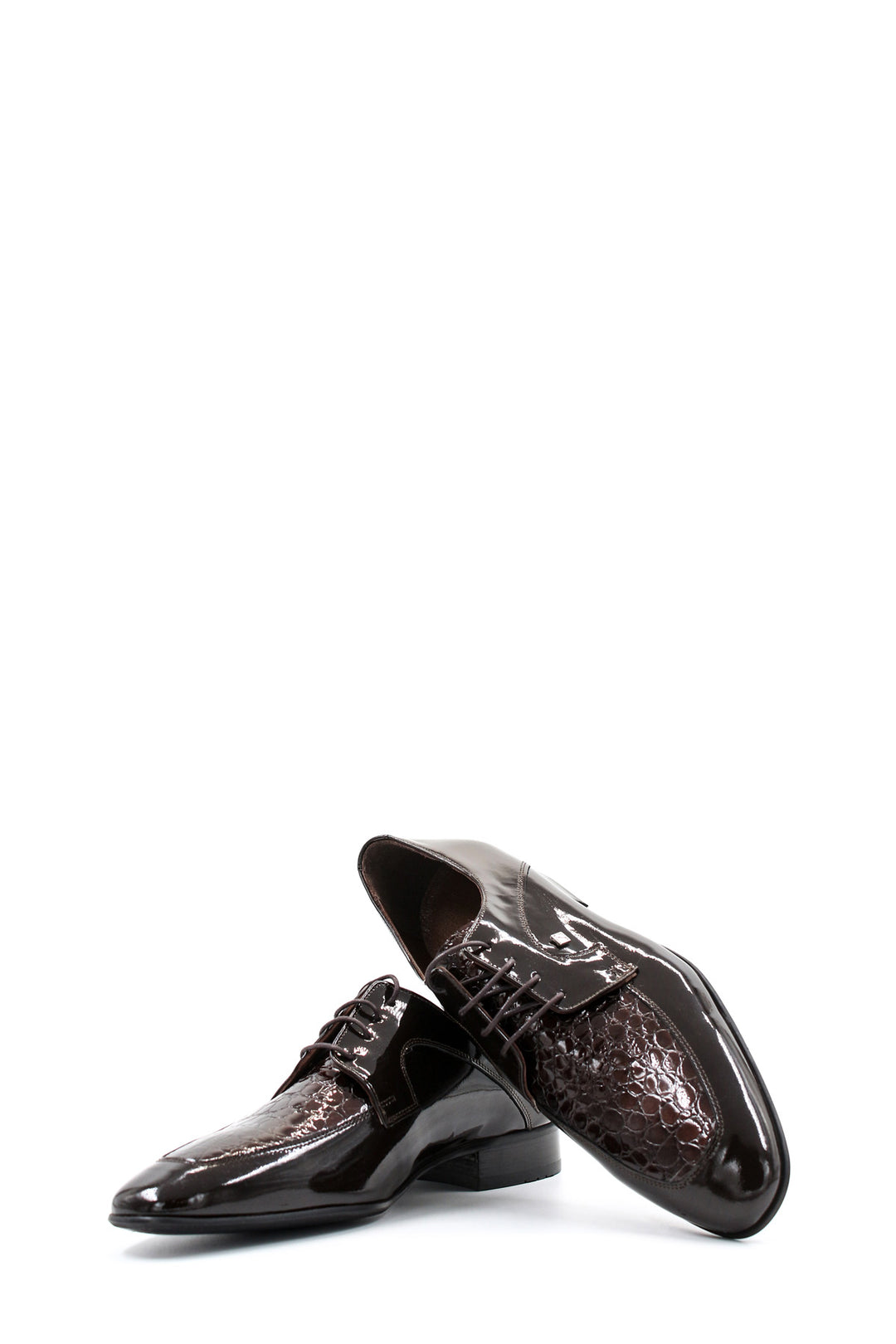 FST Genuine Leather Men's Classic Shoe 278MA2793 Brown Patent - Newton