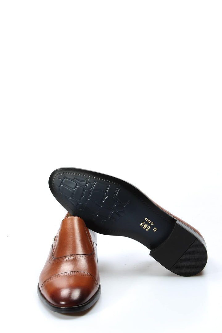 FST Genuine Leather Men's Classic Shoes 278MA8078LZR Tabacco - Benalmádena