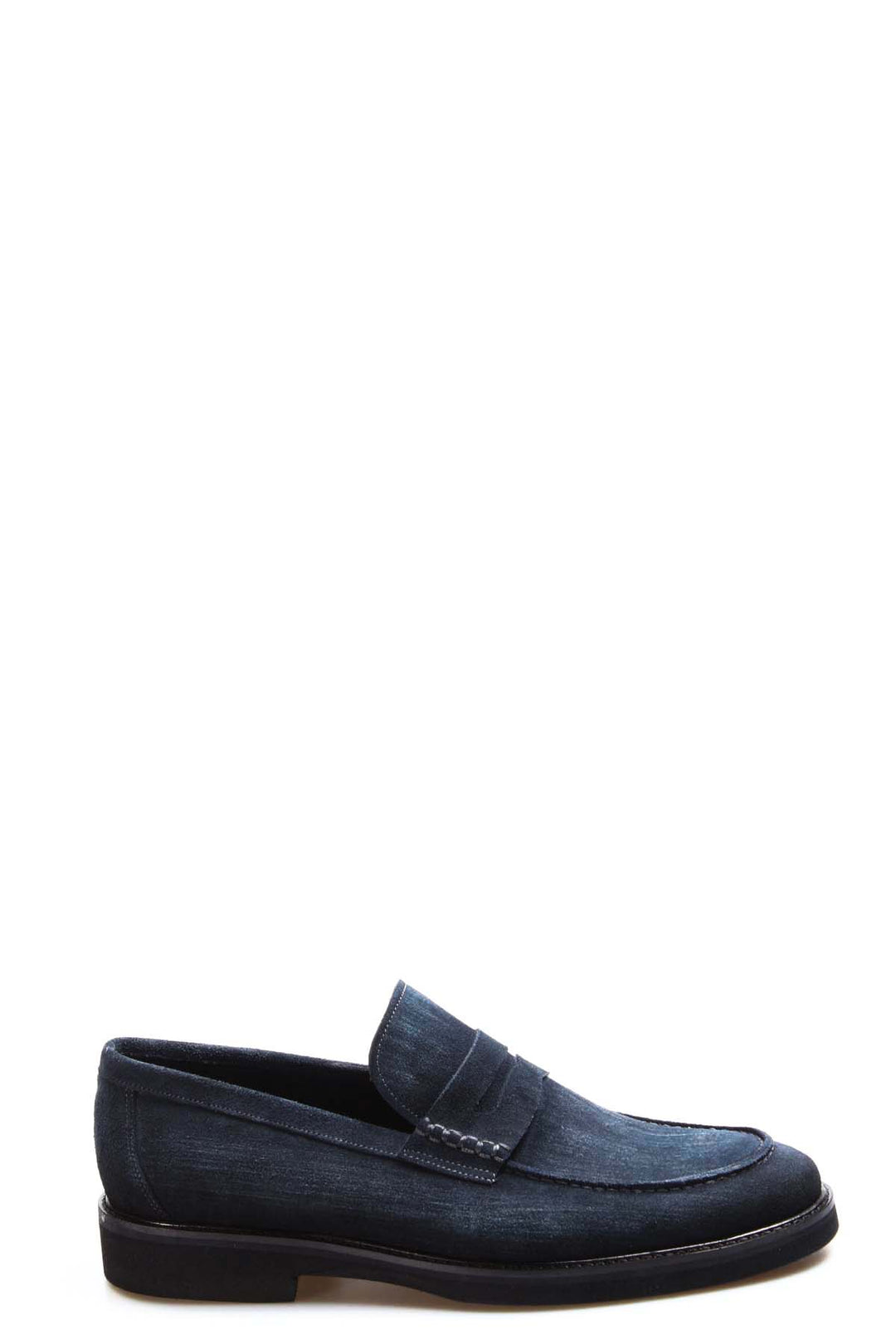 FST Genuine Leather Men's Classic Shoe 403MA319 Navy Suede - Benevento