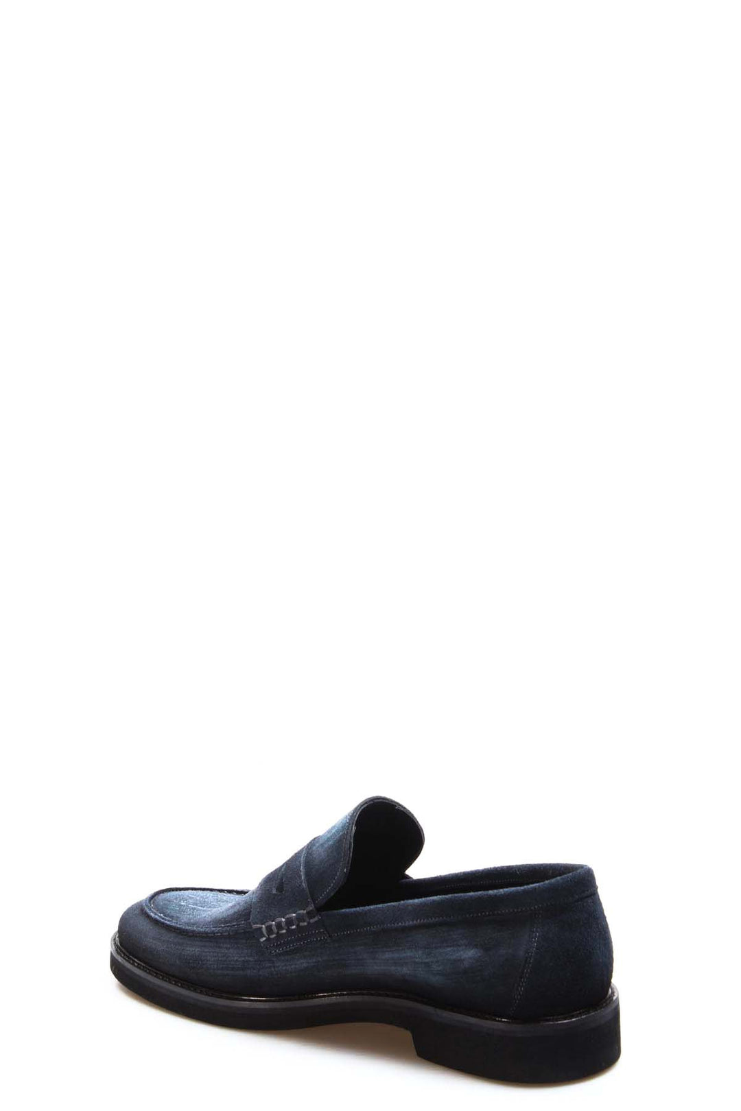 FST Genuine Leather Men's Classic Shoe 403MA319 Navy Suede - Benevento