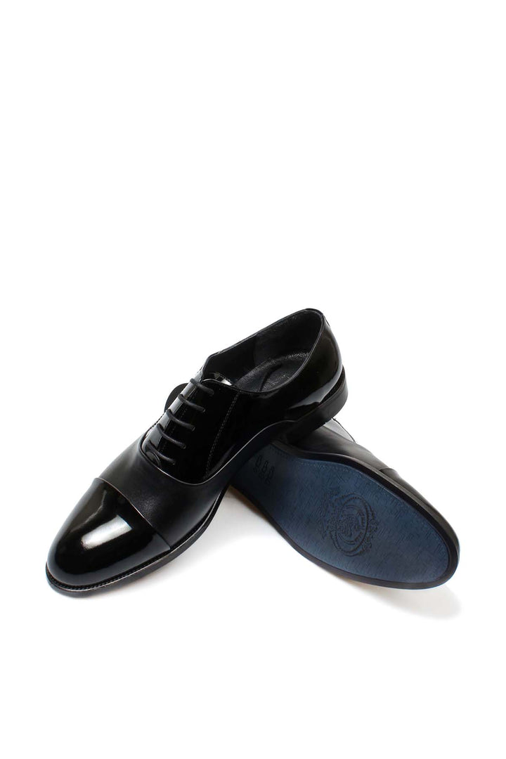 FST Genuine Leather Men's Classic Shoe 867MBA075JUR Black Patent - Huesca