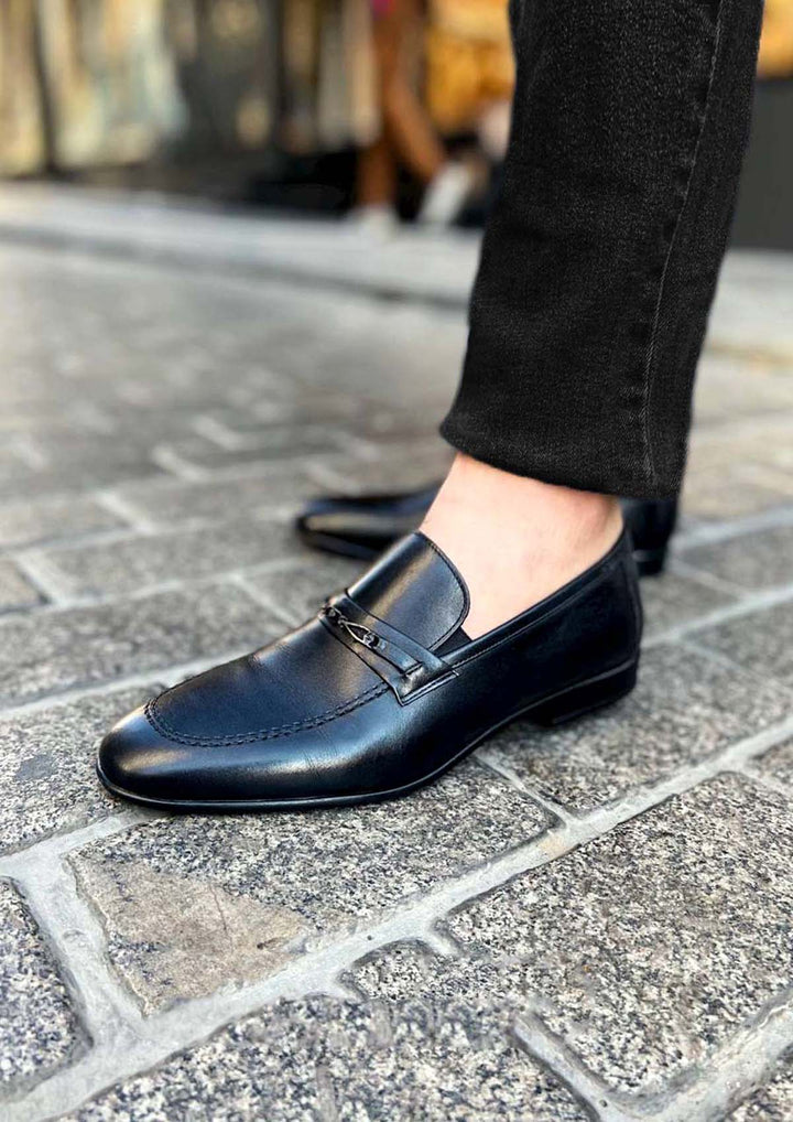 FST Genuine Leather Men's Classic Shoes 910MA2206K Black - Auburn