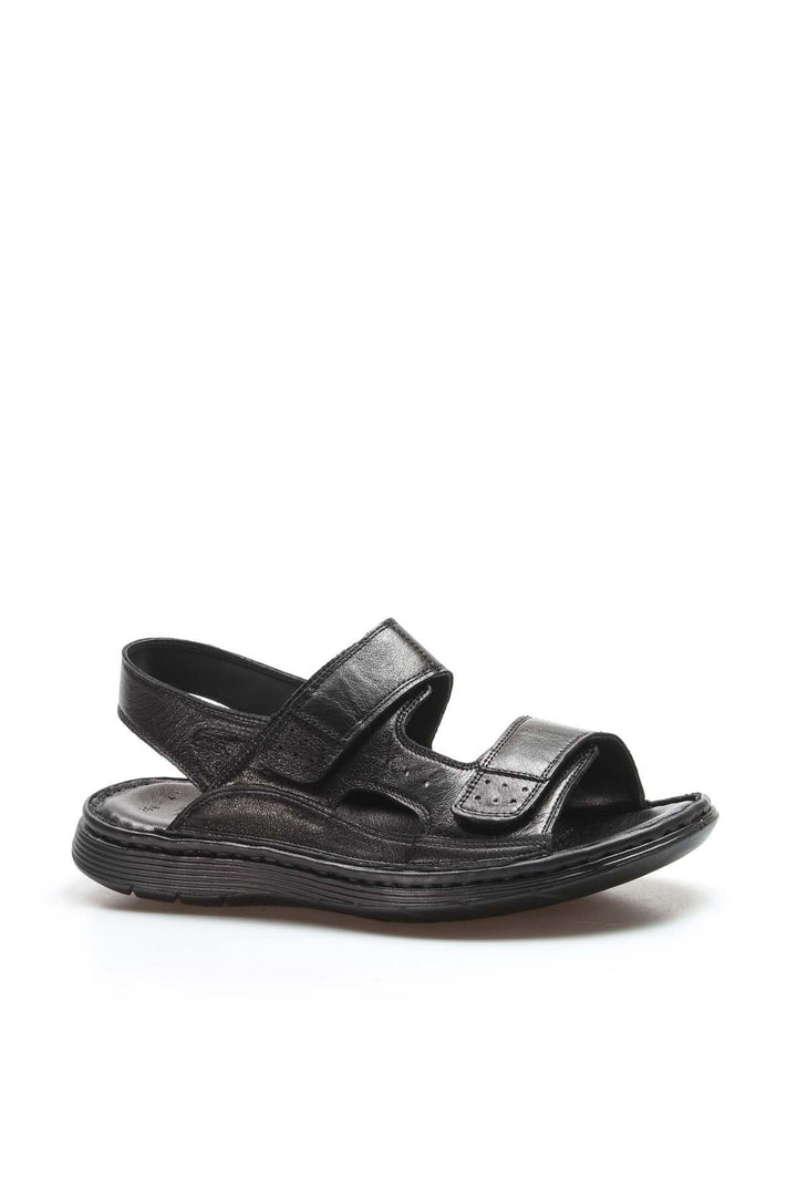 FST Genuine Leather Men's Classic Sandal 018MAG-208-71 Black Orlondo - Billerica