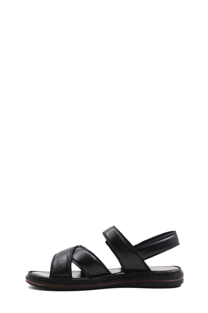 FST Genuine Leather Men's Classic Sandal 128MA216 Black - Freital
