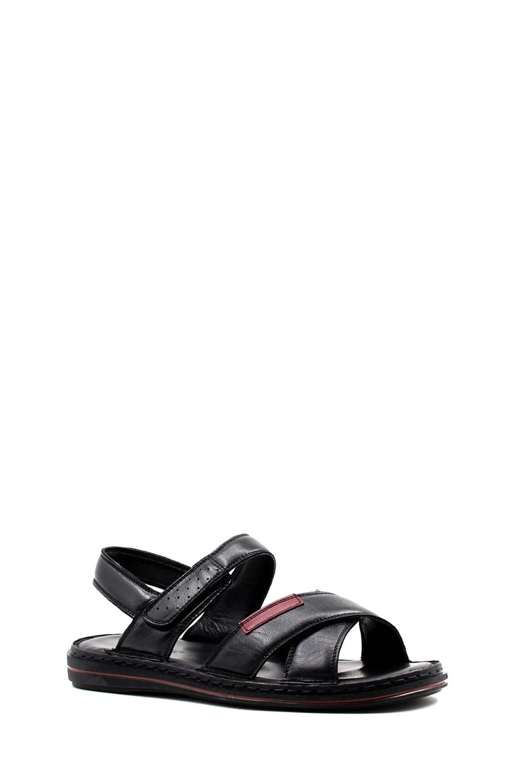 FST Genuine Leather Men's Classic Sandal 128MA216 Black - Freital