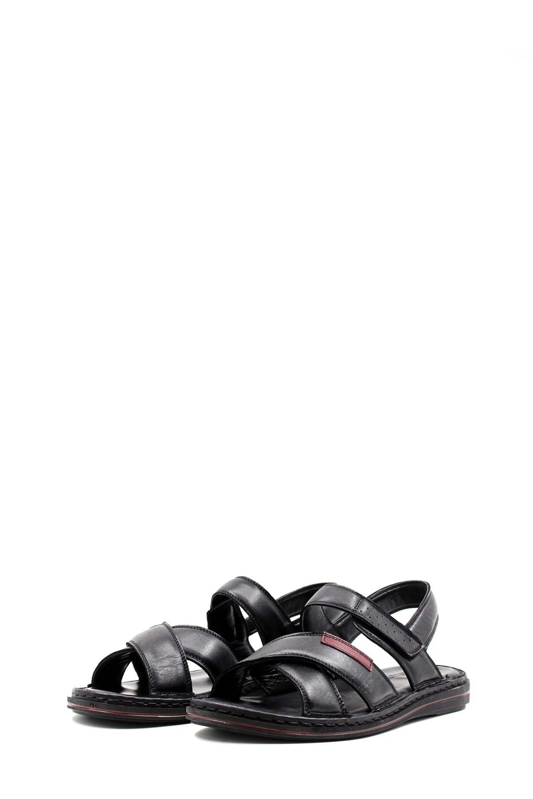FST Genuine Leather Men's Classic Sandal 128MA216 Black - Freital