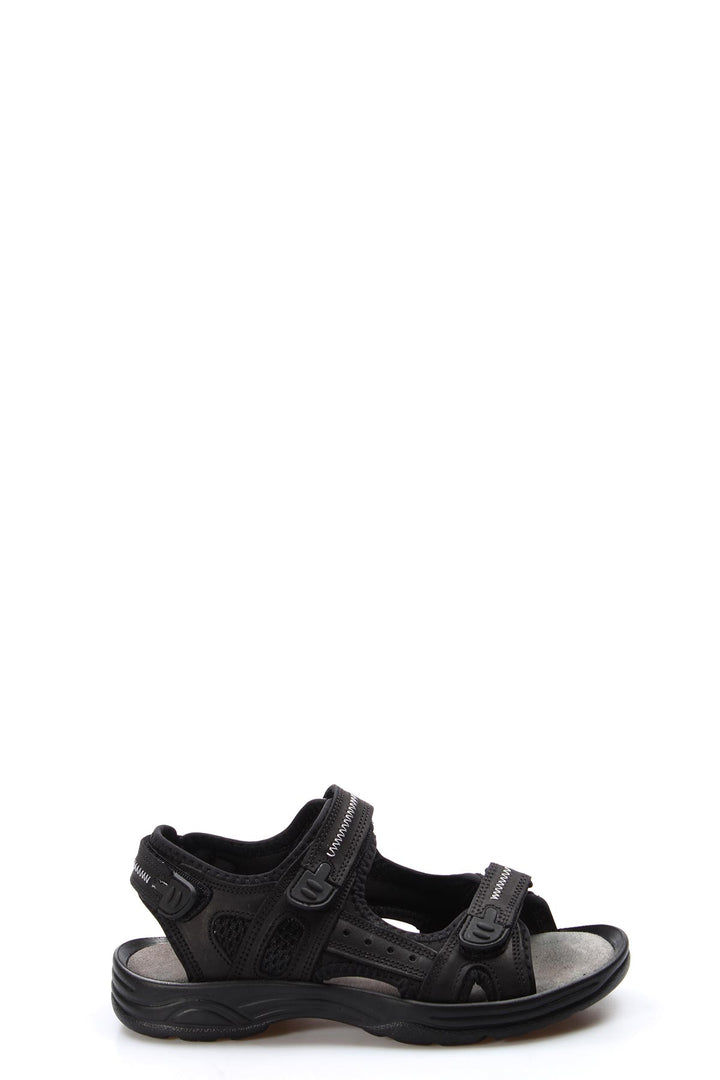 FST Genuine Leather Men's Classic Sandal 907GA1517 Black - Brescia