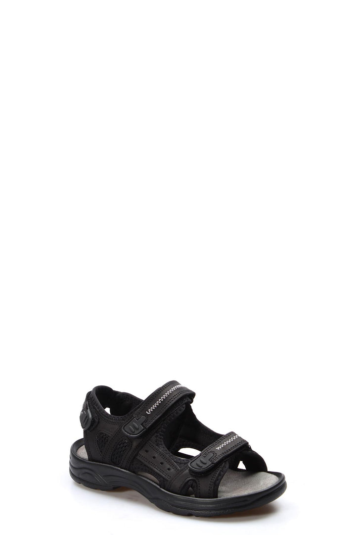 FST Genuine Leather Men's Classic Sandal 907GA1517 Black - Brescia