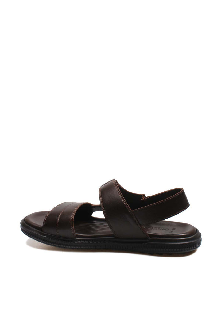 FST Genuine Leather Men's Classic Slippers 018MAM-53 Brown - Nola