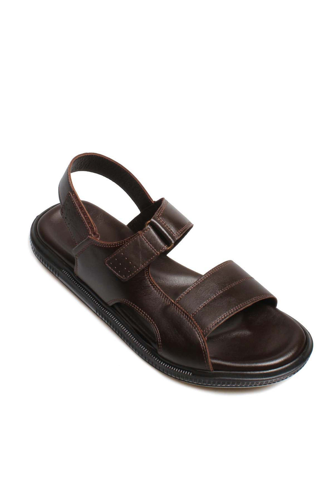 FST Genuine Leather Men's Classic Slippers 018MAM-53 Brown - Nola