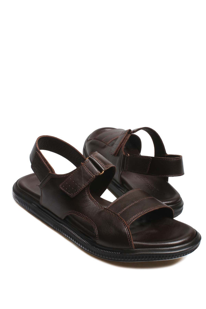 FST Genuine Leather Men's Classic Slippers 018MAM-53 Brown - Nola