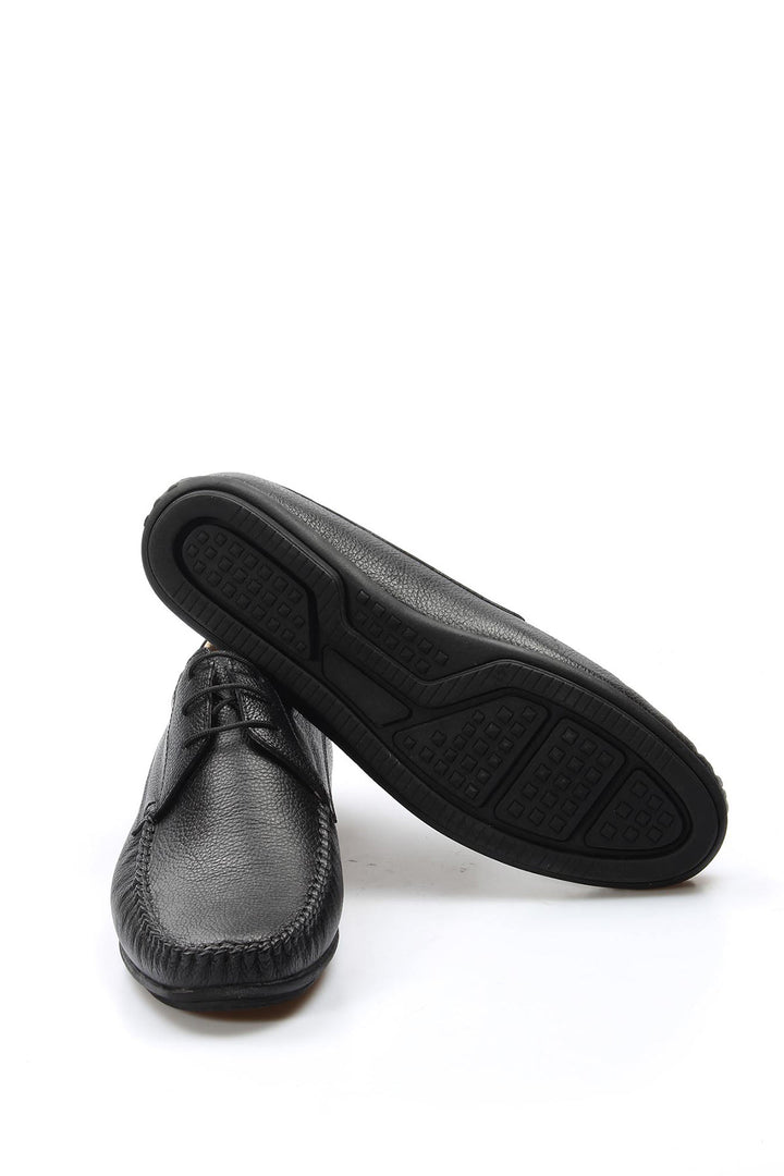 FST Genuine Leather Men's Loafer Shoes 628MA1005 Black - Worksop