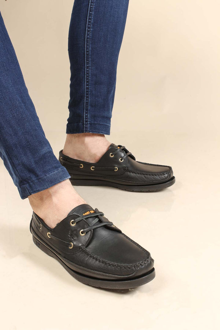FST Genuine Leather Men's Loafer Shoes 628MADAXFAST Black - Bron