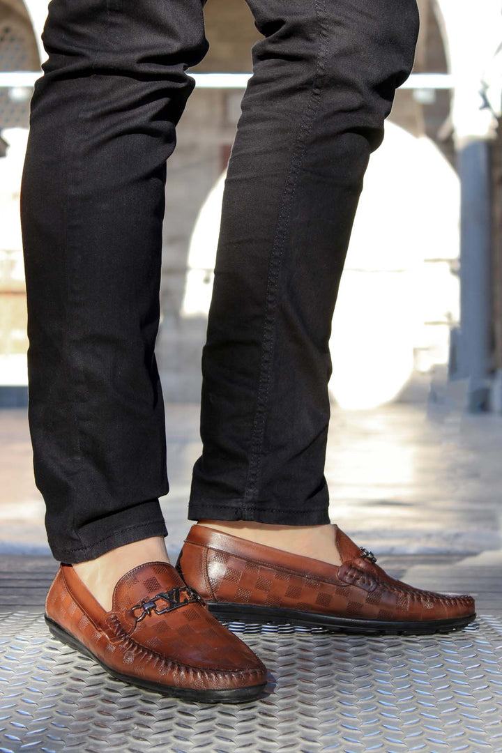 FST Genuine Leather Men's Loafer Shoes 819MA109 Brown - Ponte de Lima