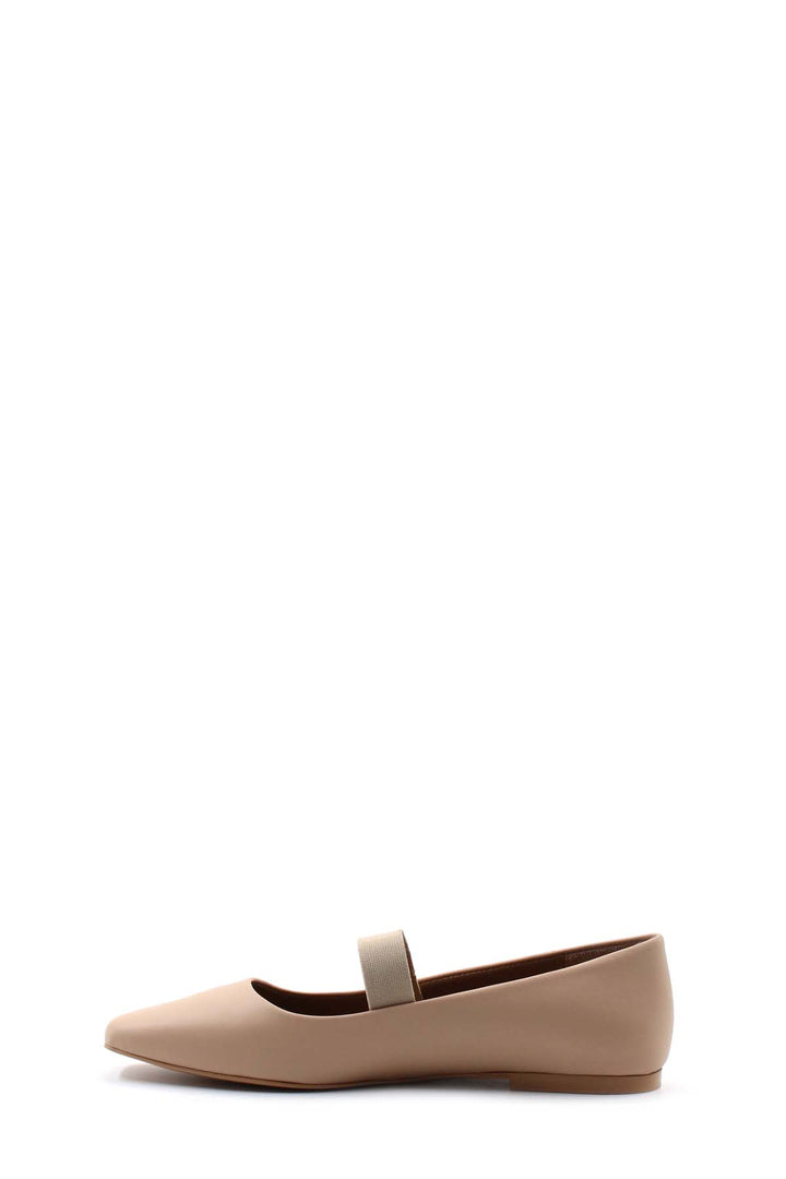 FST Genuine Leather Women's Ballerina Shoes 019ZA24012 Caramel - Schaumburg