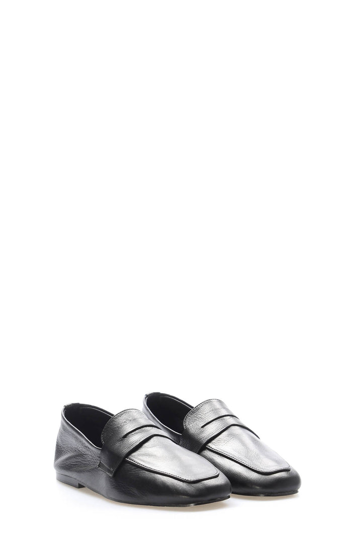 FST Genuine Leather Women's Ballet Flat Shoes 210ZA0003 Black - San Cugat del Vallés
