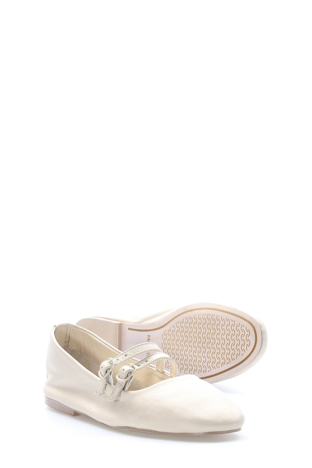 FST Genuine Leather Women's Ballerina Shoes 210ZA2001 Beige - Temple City