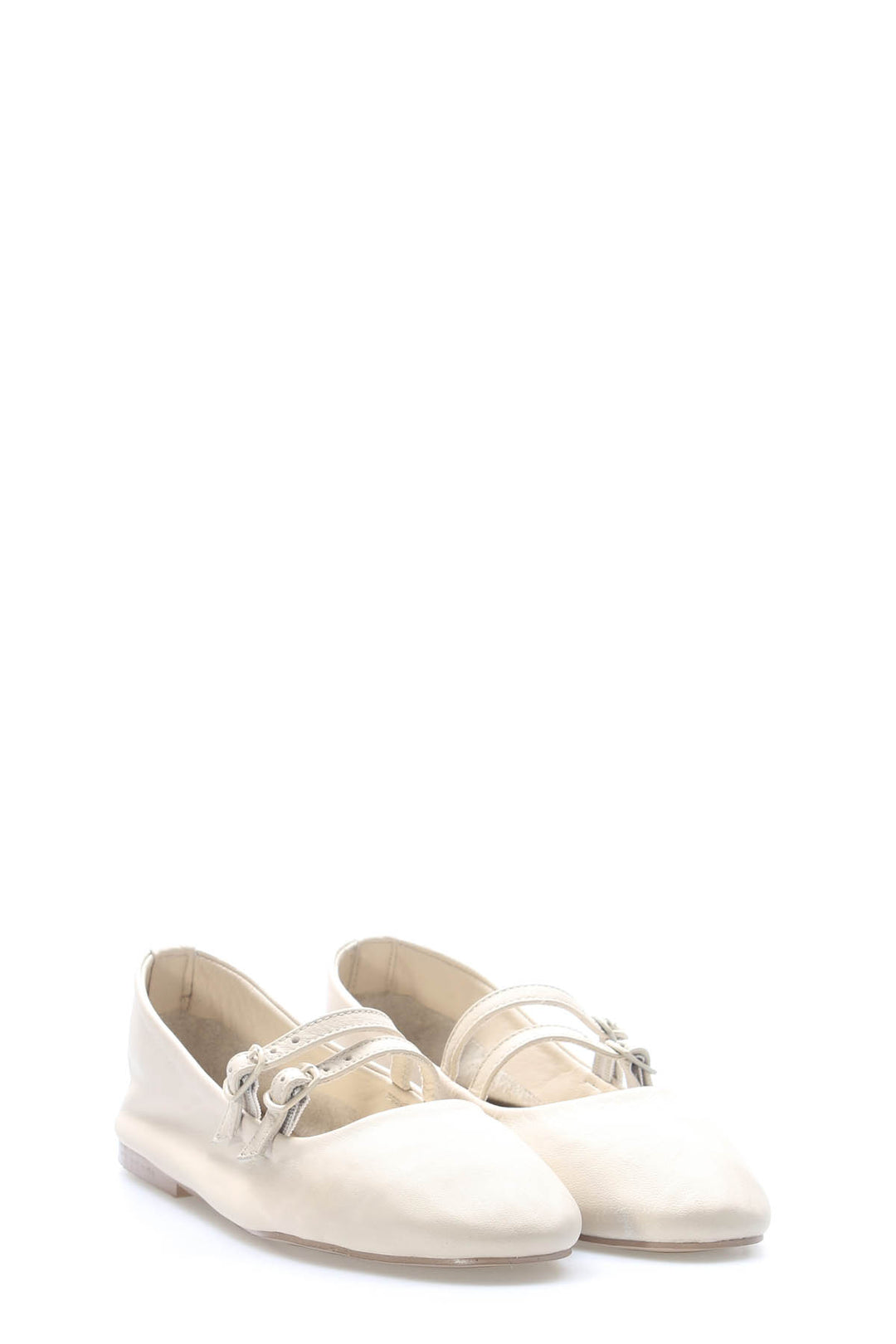 FST Genuine Leather Women's Ballerina Shoes 210ZA2001 Beige - Temple City