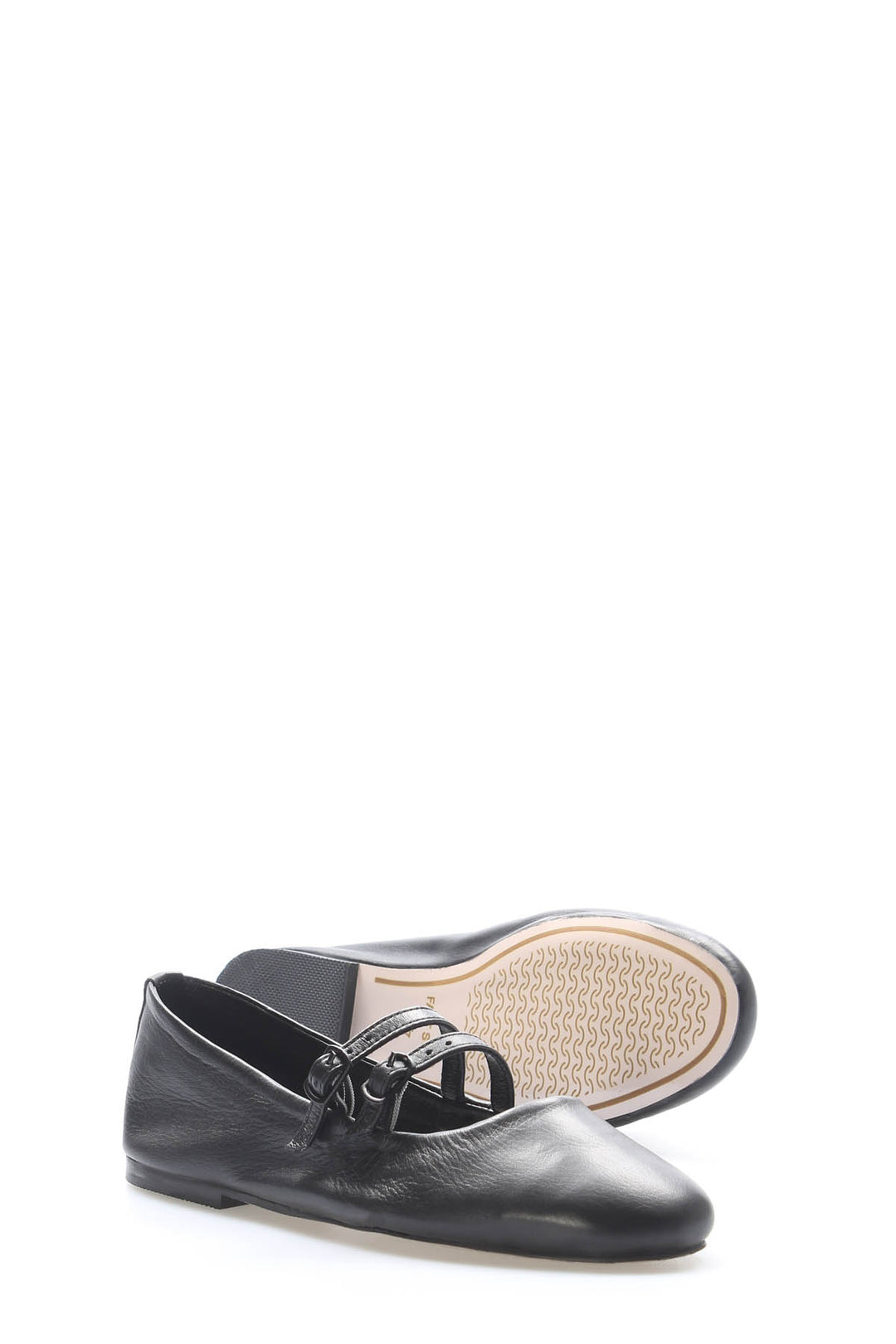 FST Genuine Leather Women's Ballerina Shoes 210ZA2001 Black - Roanne
