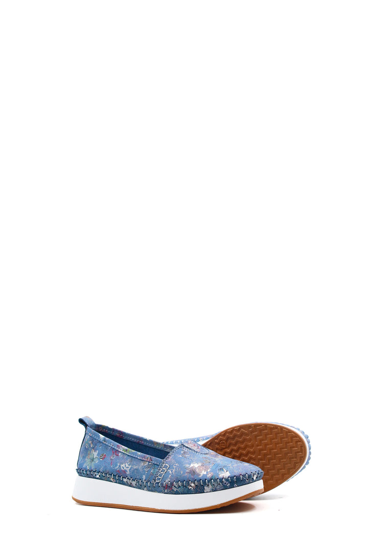 FST Genuine Leather Women's Casual Shoes 122ZA24075 Denim Flower - Bay City