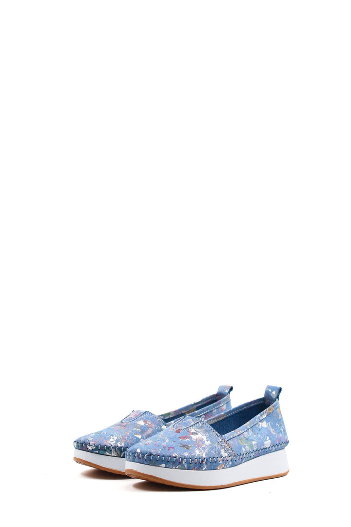 FST Genuine Leather Women's Casual Shoes 122ZA24075 Denim Flower - Bay City