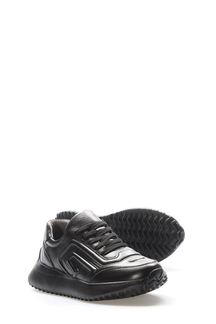 FST Genuine Leather Women's Casual Shoes 136ZA507 Black - Milwaukee