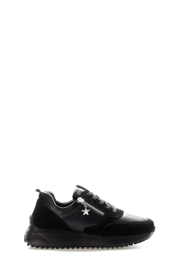 FST Genuine Leather Women's Casual Shoes 136ZA904-3 Black Suede - Saint-Malo