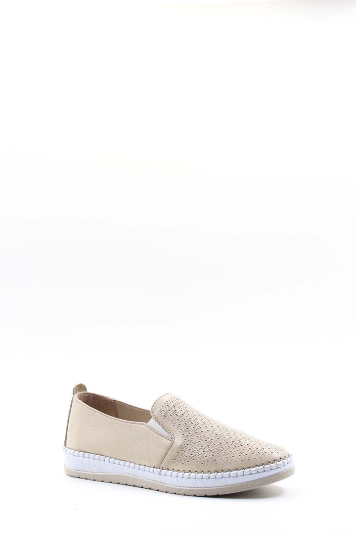 FST Genuine Leather Women's Casual Shoes 139ZA600 Beige - Lewiston