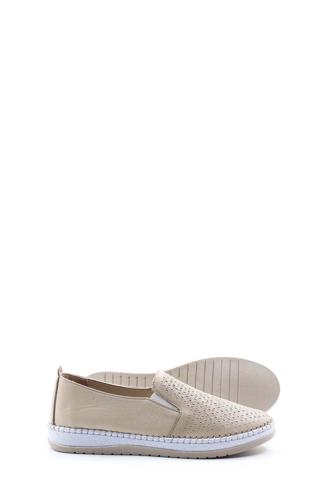 FST Genuine Leather Women's Casual Shoes 139ZA600 Beige - Lewiston