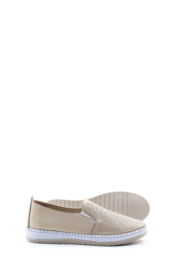 FST Genuine Leather Women's Casual Shoes 139ZA600 Beige - Lewiston