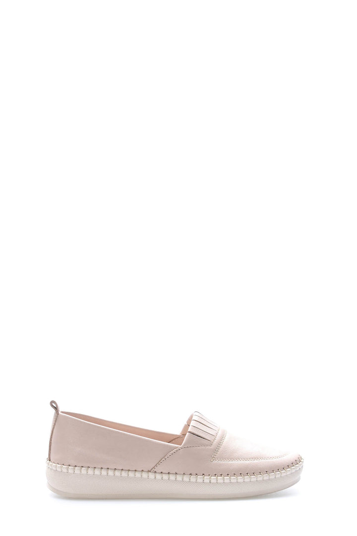 FST Genuine Leather Women's Casual Shoes 164ZA2010 Beige - Zimapan