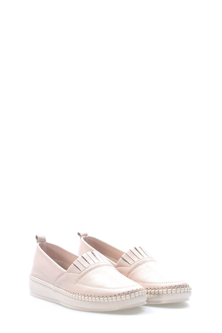 FST Genuine Leather Women's Casual Shoes 164ZA2010 Beige - Zimapan