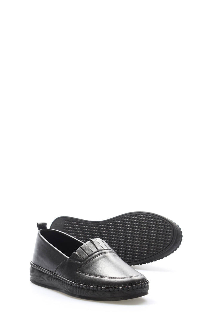FST Genuine Leather Women's Casual Shoes 164ZA2010 Black - Seaside