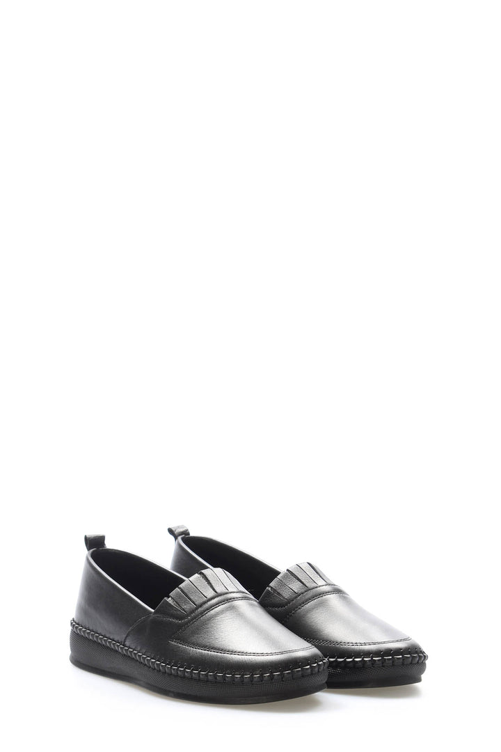 FST Genuine Leather Women's Casual Shoes 164ZA2010 Black - Seaside
