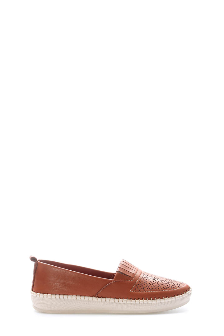 FST Genuine Leather Women's Casual Shoes 164ZA2024 Brown - Goshen