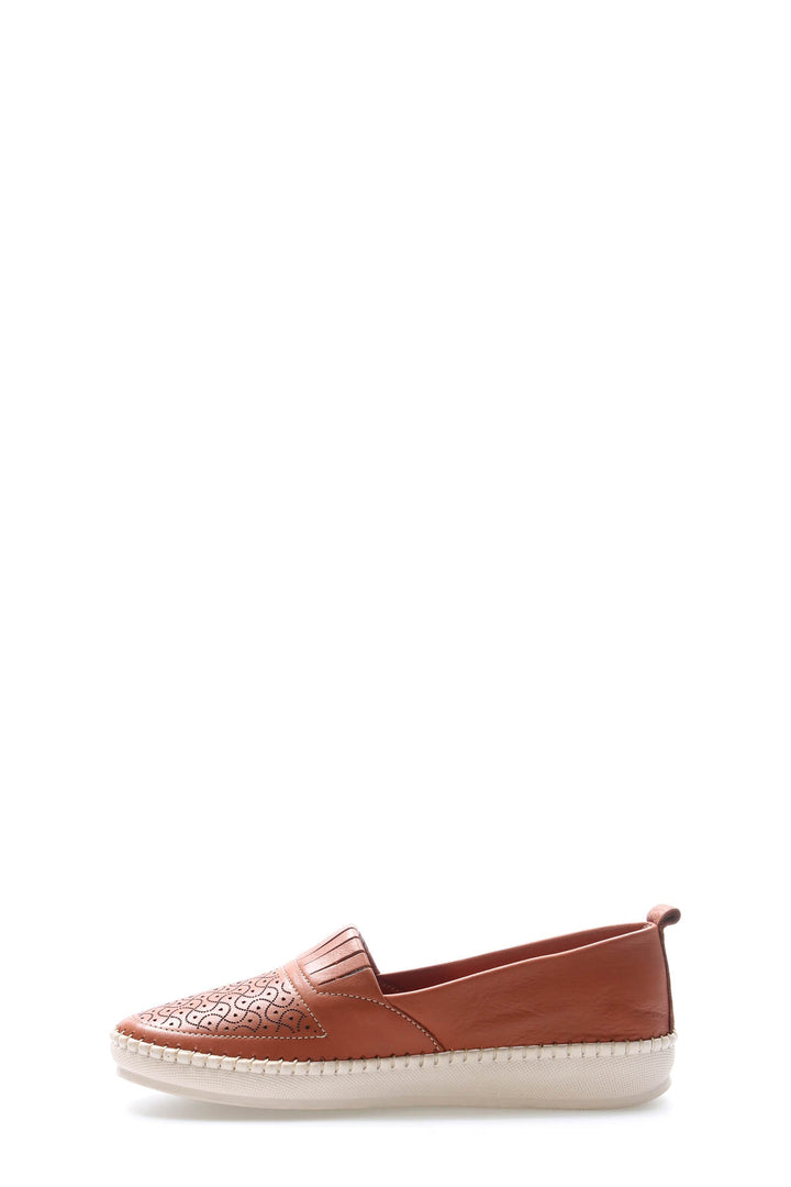 FST Genuine Leather Women's Casual Shoes 164ZA2024 Brown - Goshen