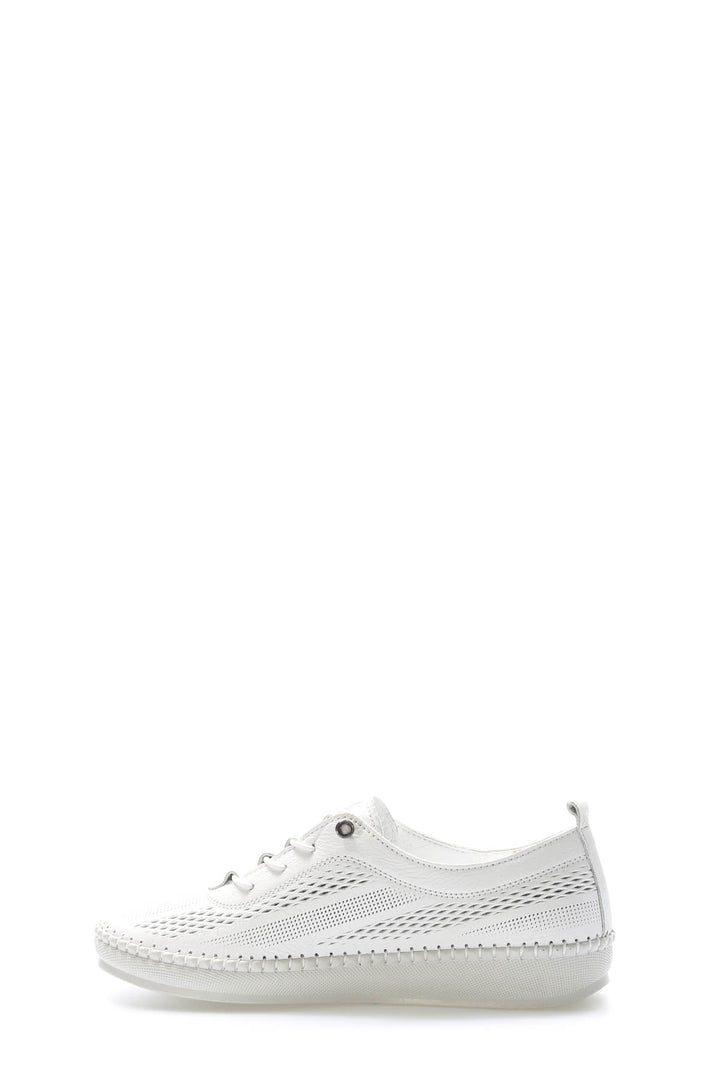FST Genuine Leather Women's Casual Shoes 164ZA2026 White - Varash
