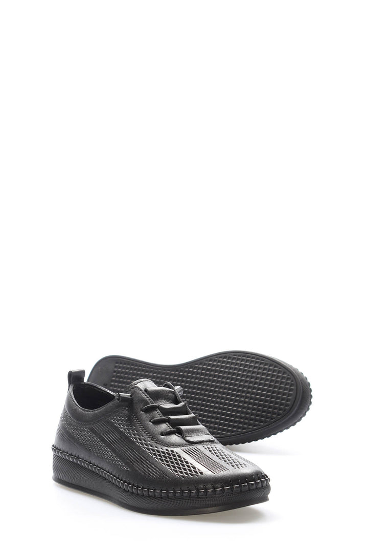 FST Genuine Leather Women's Casual Shoes 164ZA2026 Black - Bowmanville