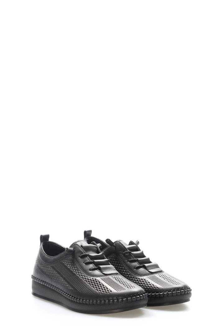 FST Genuine Leather Women's Casual Shoes 164ZA2026 Black - Bowmanville