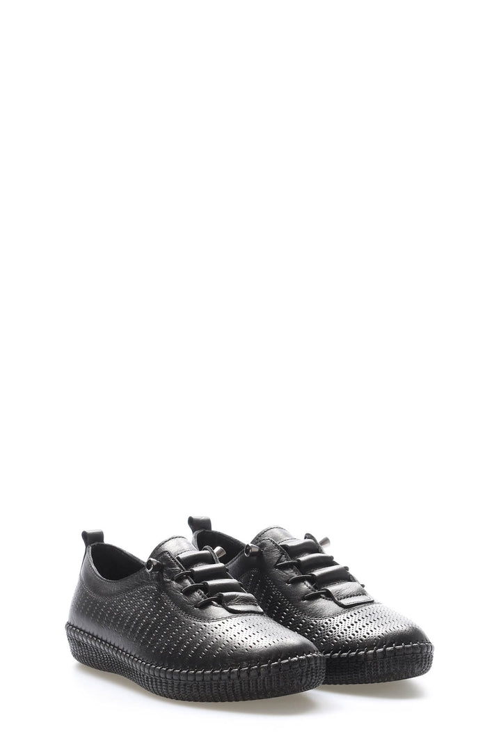 FST Genuine Leather Women's Casual Shoes 164ZA5028 Black - Worthing