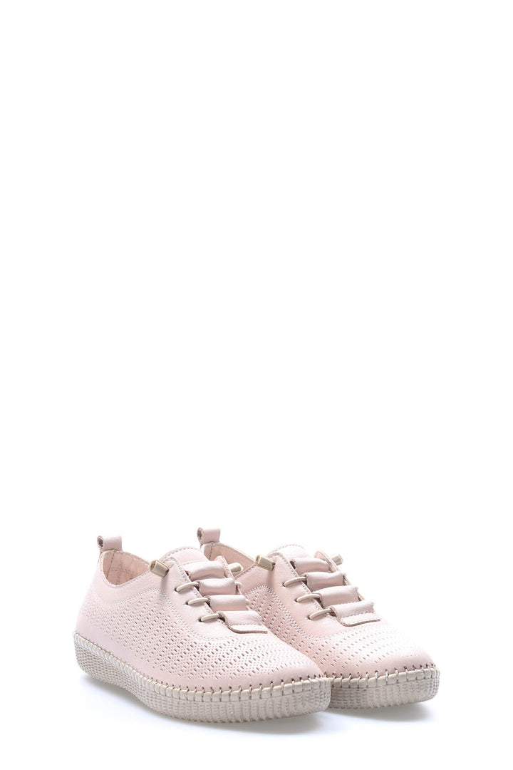 FST Genuine Leather Women's Casual Shoes 164ZA5028 Beige - Hereford