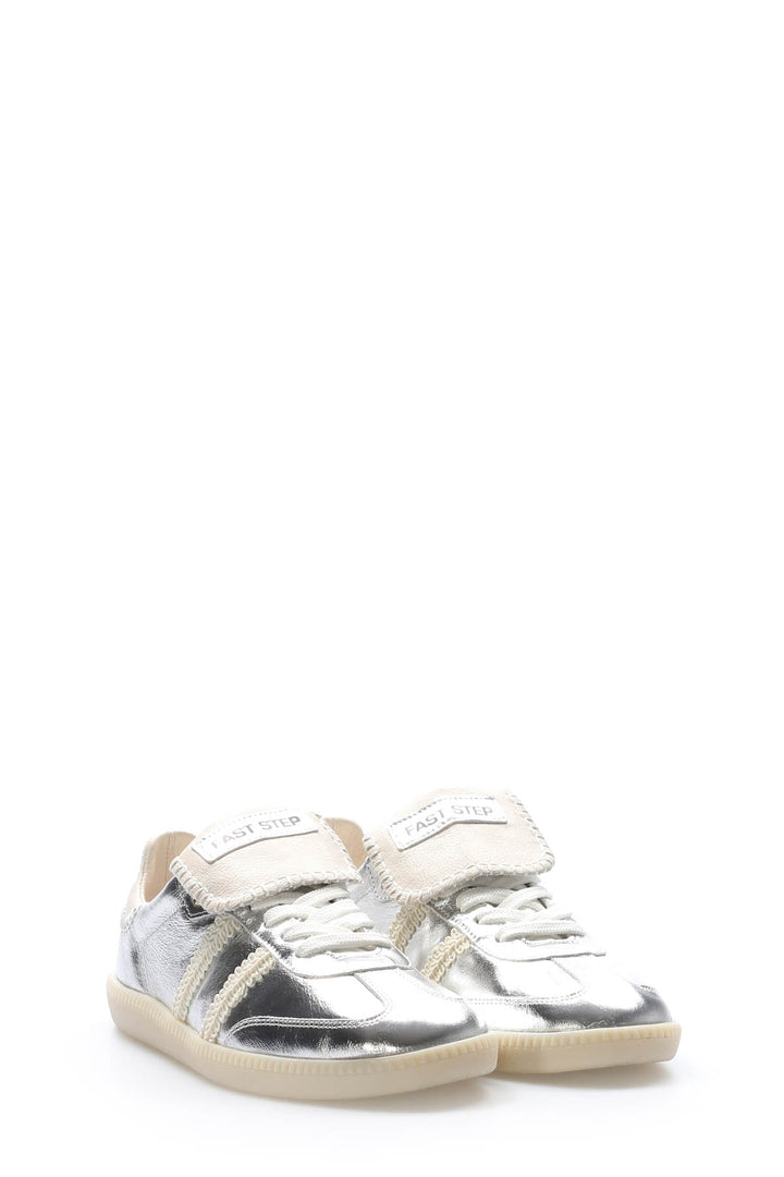 FST Genuine Leather Women's Casual Shoes 167ZA0028-8 Silver - Chernivtsi