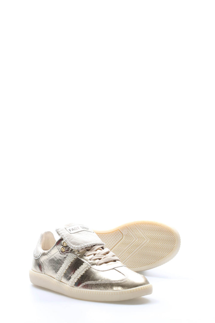 FST Genuine Leather Women's Casual Shoes 167ZA0028-8 Gold - Alfortville
