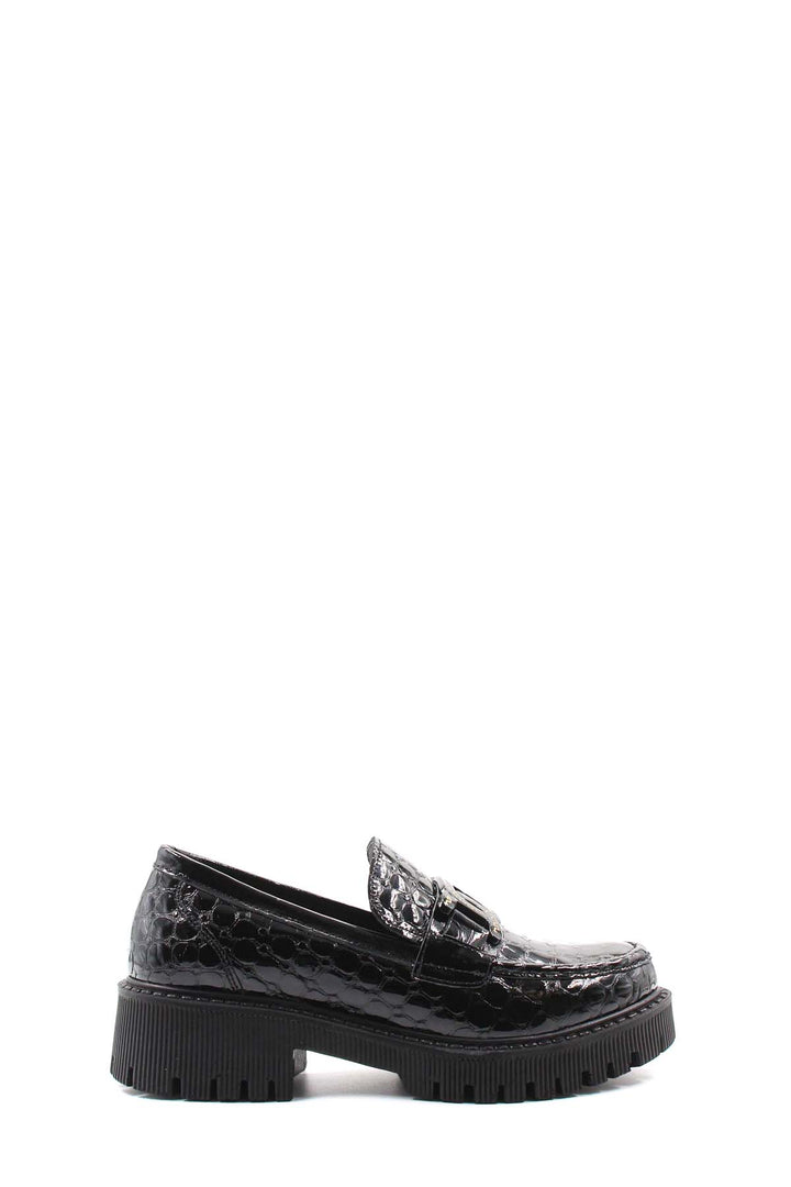 حذاء كاجوال نسائي جلد طبيعي FST 171ZA2504 49 BLACK CROCO - Sudbury