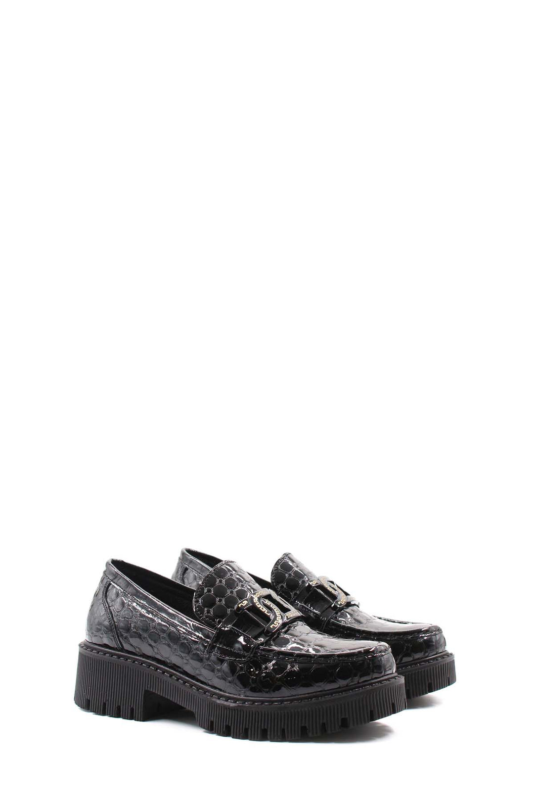 حذاء كاجوال نسائي جلد طبيعي FST 171ZA2504 49 BLACK CROCO - Sudbury