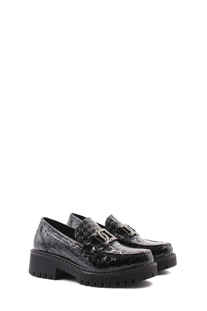 حذاء كاجوال نسائي جلد طبيعي FST 171ZA2504 49 BLACK CROCO - Sudbury