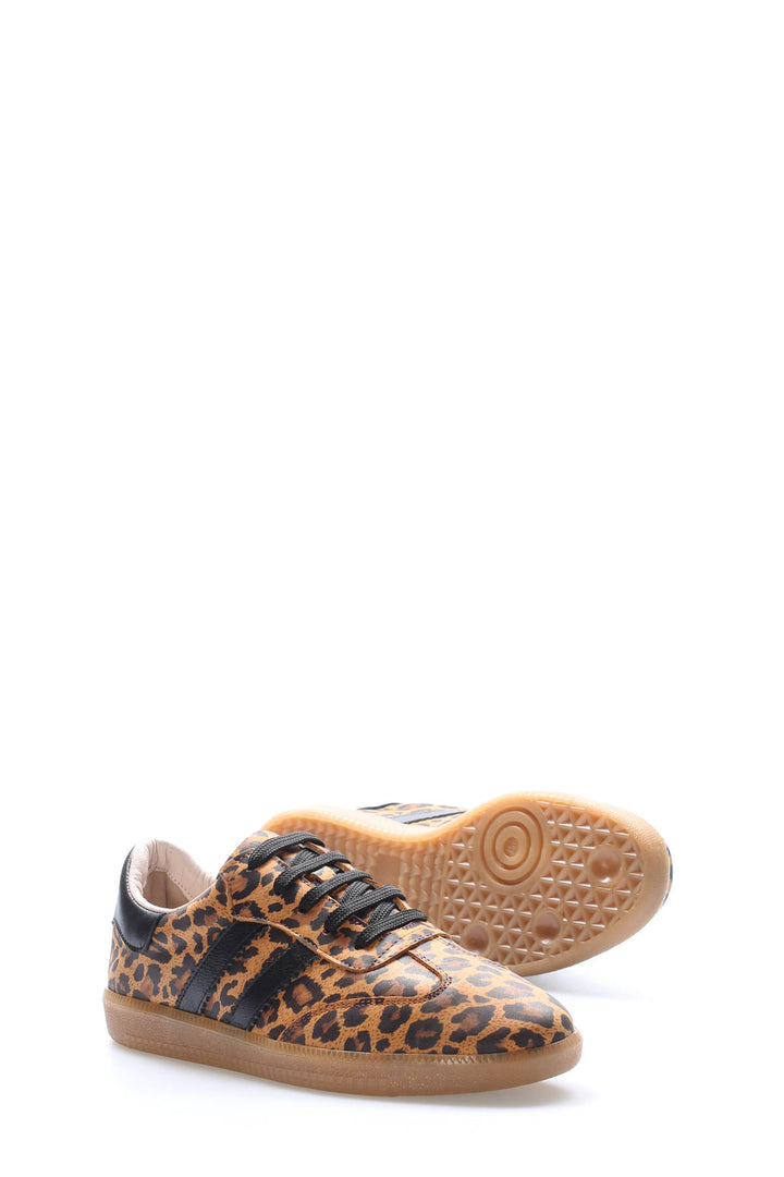 FST Genuine Leather Women's Casual Shoes 182ZA2324 Leopard - San Francisco