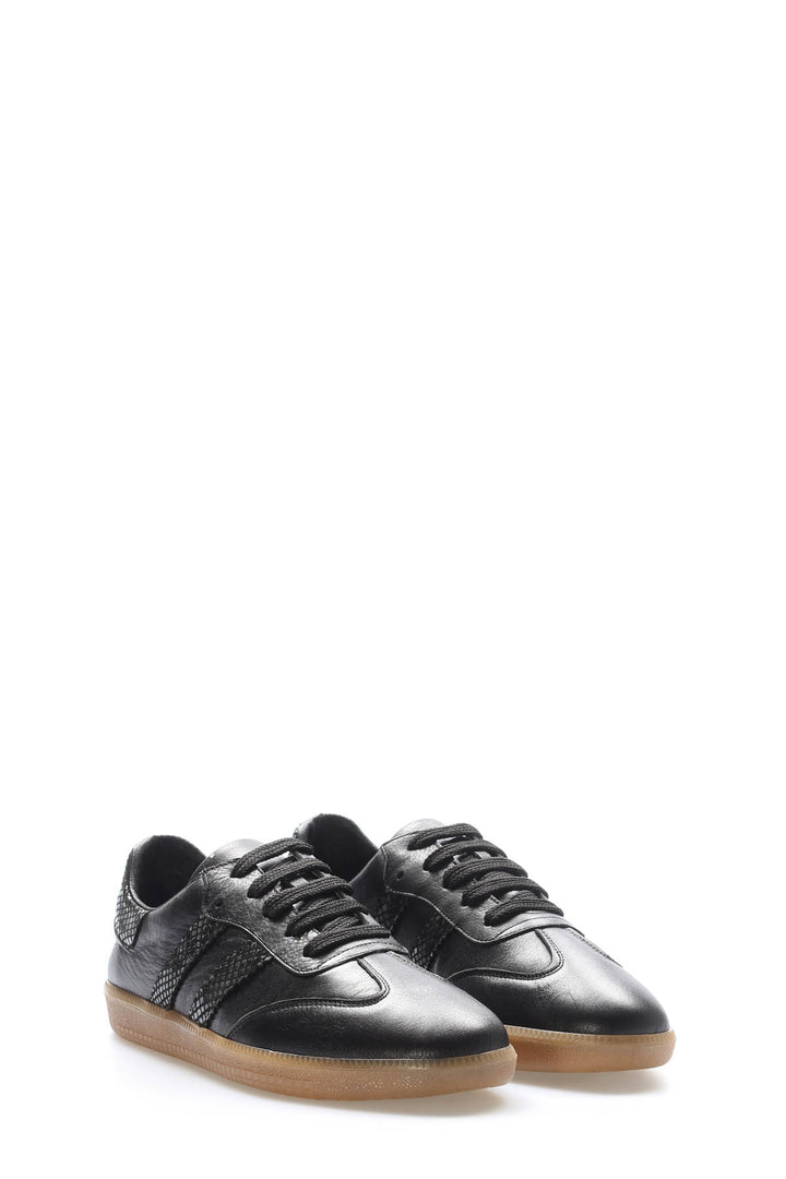 FST Genuine Leather Women's Casual Shoes 182ZA2324 Black Platinum - Edgware