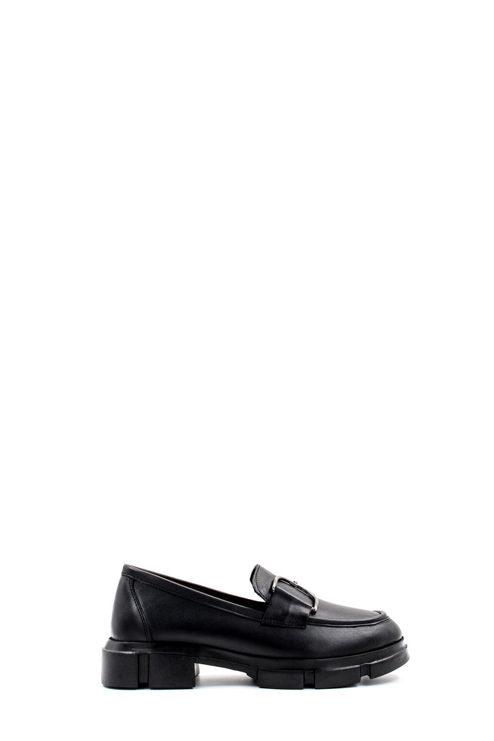 FST Genuine Leather Women's Casual Shoes 408ZA708-504 Black - Dublin